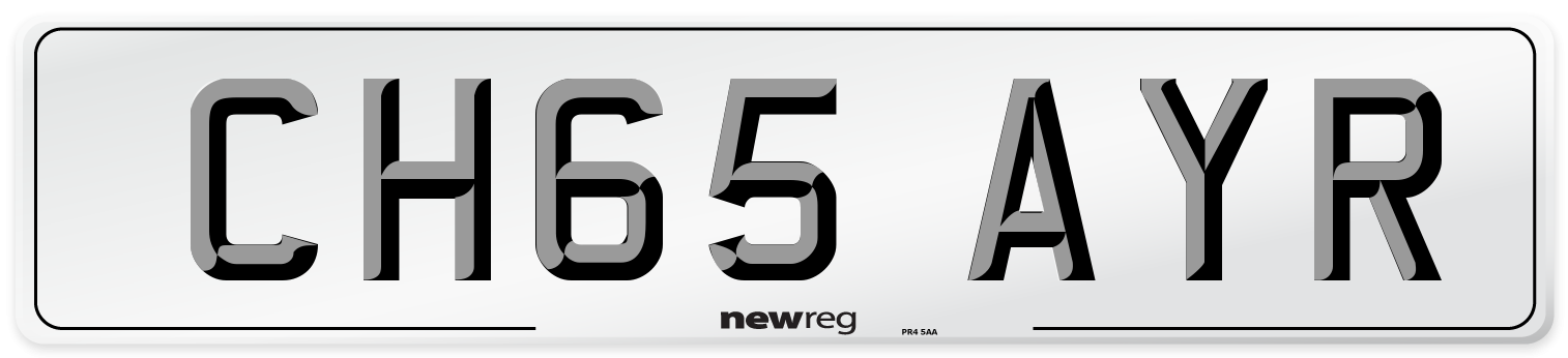 CH65 AYR Number Plate from New Reg